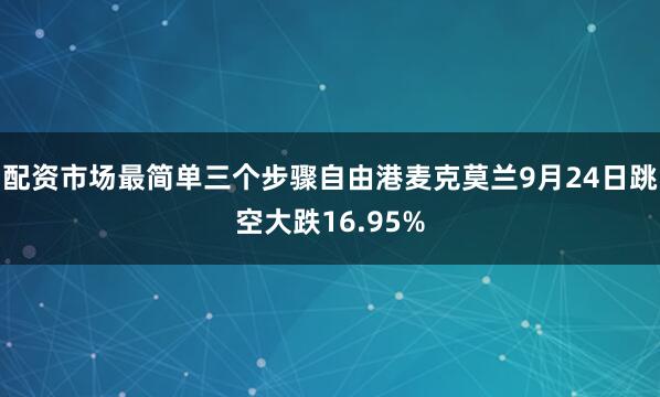 配资市场最简单三个步骤自由港麦克莫兰9月24日跳空大跌16.95%